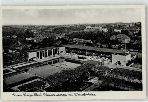 Essen Gruga Park Haupt Gasthaus Wasserfontaine