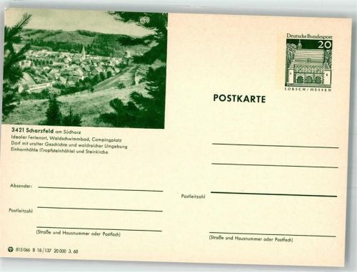 Scharzfeld Panorama des Ortes mit St.-Thomas-Kirche