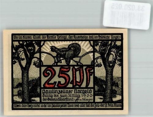 Paulinzella 25 Pfennig
