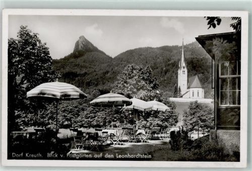 Kreuth Blick vom Postgarten Leonhardtstein Kirche
