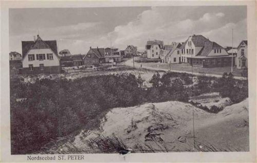 Sankt Peter-Ording St Peter-Ording (2252) Leporello Teilansicht II (kleine Abschürfung VS, Stauchung bei Leporello-Abdeckung)