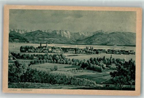 Lindau sign. Marschall Der Ort vor Alpenpanorama Bodenseeverlag Nr. 70