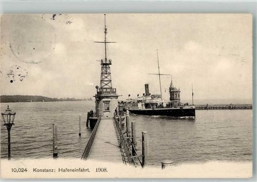 Konstanz 1913 Hafeneinfahrt