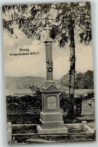 Stenay 1915 Kriegerdenkmal 1870/71 Feldpost WK I Oberkommando der 5. Armee Landstumr-Bataillon Ehingen 2. Komp.