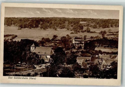 Bad Gandersheim Panorama des Ortes mit Georgskirche Hüttenstempel Hotel Zur Wiek