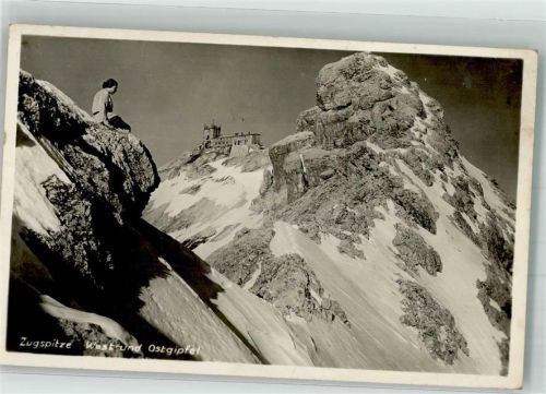 Zugspitze 1933 West- und Ostgipfel mit Münchner Haus