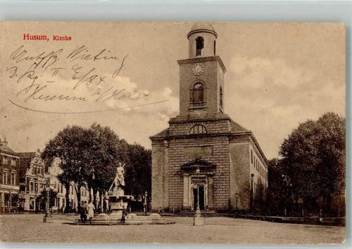 Husum 1915 Stadtkirche St. Marien Feldpost WK I 36. Res.-Div.