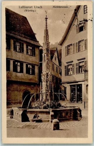 Urach 1927 Marktbrunnen
