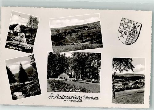 St. Andreasberg Denkmal Pilzbrunnen Wappen Kurpark