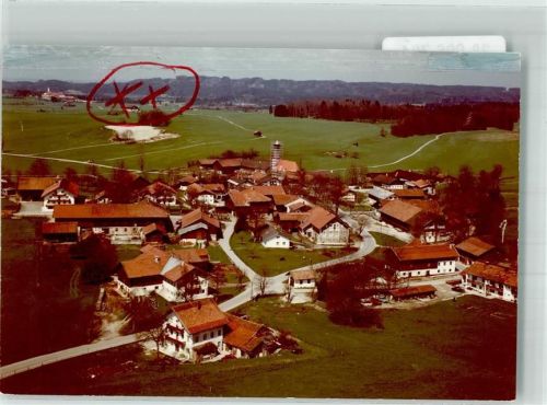 Schaftlach Fliegeraufnahme Ort handschrfitlich Foto Original aus Archiv eines Ansichtskartenverlags