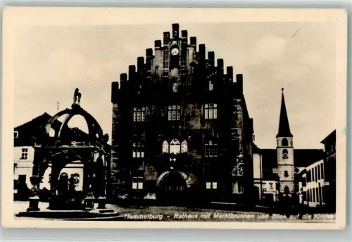 Hammelburg Rathaus Marktbrunnen Kirche
