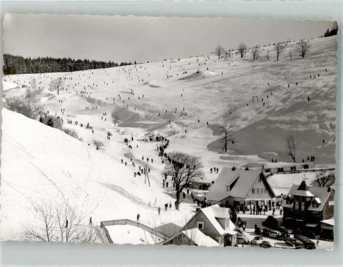 St. Andreasberg Skihang im Winter Foto Original aus Archiv eines Ansichtskartenverlages Ort handschriftlich