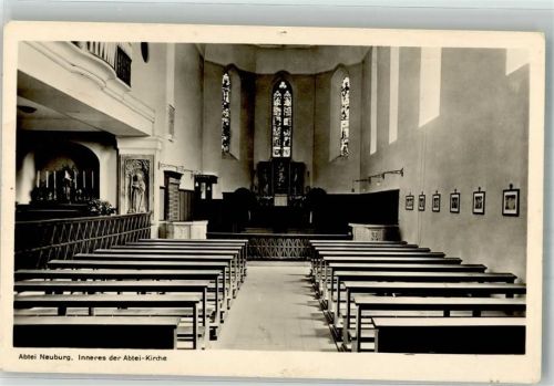 Neuburg Abtei Neuburg Innenansicht Abtei-Kirche Altar Fotokopie des Orginal-Negatives Nr. 6980