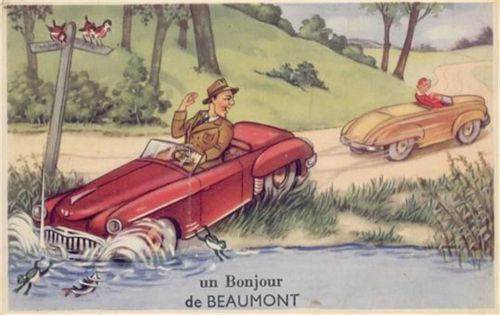 Beaumont Beaumont (Belgien) Leporello I-II (Stauchung, Ecken abgestossen, Marke entfernt)