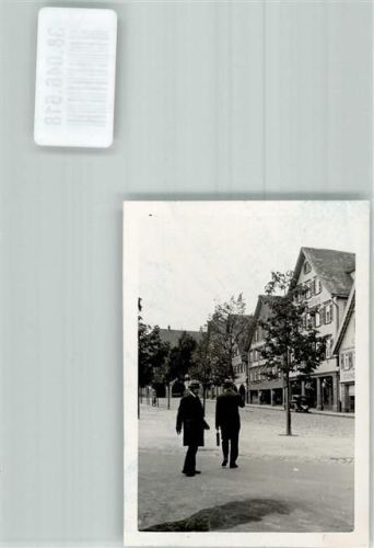 Freudenstadt 1934 Zwei Herren auf dem Marktplatz Ort handschriftlich