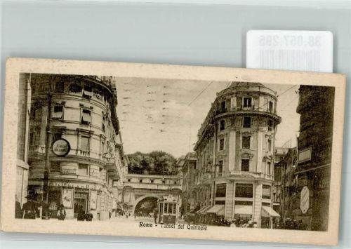Roma 1922 Straßenbahn Tunnel del Quirinale