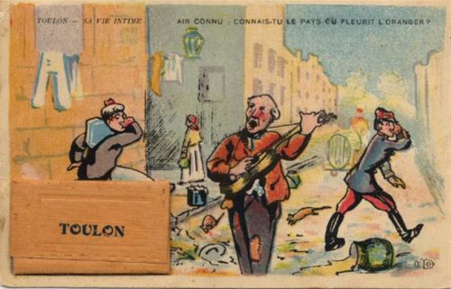 83000 Toulon - Toulon (Frankreich) Leporello I-II (fleckig RS, Stauchung)