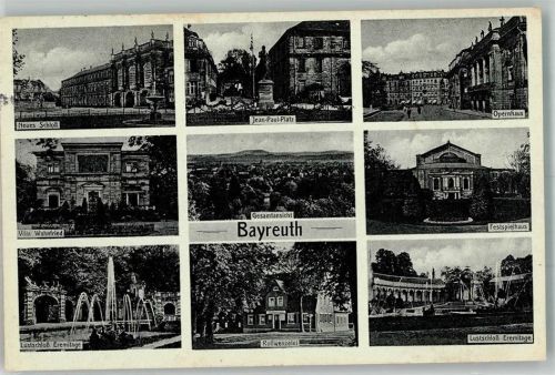 Bayreuth Neues Schloss Villa Wahnfried Lustschloss Eremitage Rollwenzelei Jean-Paul-Platz Opernhaus Festspielhaus Verlag Zieher, Ottmar Nr. 457