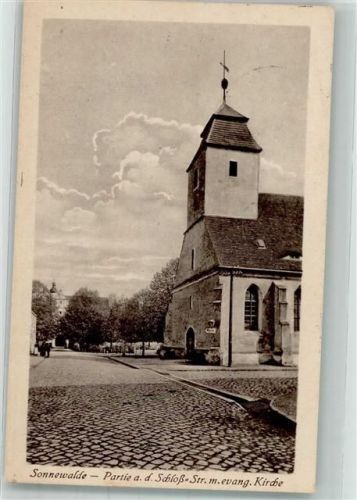 Sonnewalde 1932 Ev. Kirche Schloss Straße