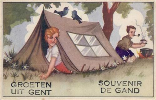 Gand Gent (Belgien) Leporello II (Ecken abgestossen, Stauchungen)