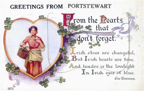 Portstewart Portstewart (Großbritannien) Leporello Frau, Klee, From the Hearts that don't forget II (kleiner Einriss bei Leporello-Abdeckung, fleckig VS)