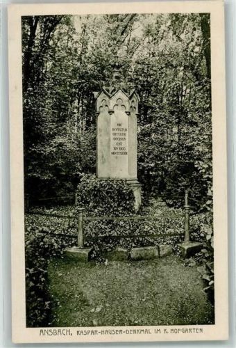 Ansbach Kaspar-Hauser-Denkmal im K. Hofgarten