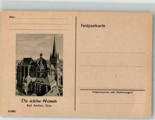 Aachen Dom Feldpostkarte