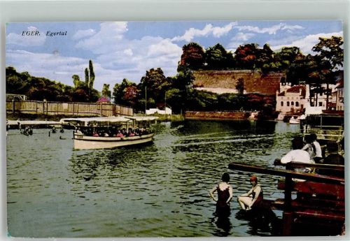 Cheb 1919 Egertal Motorschiff Schwimmbad