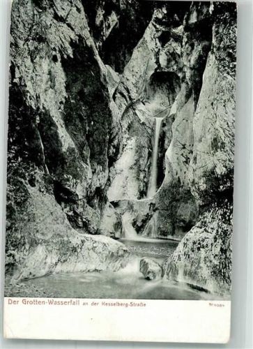 Kochel Höhle Grotten-Wasserfall Kesselbergstrasse