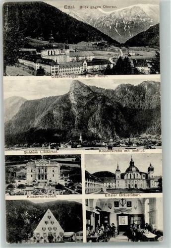 Ettal Kirche Kloster Gasthaus Ettaler Bräustrüberl Klosterwirtschaft Schloss Linderhof