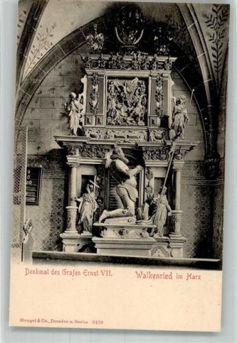 37445 W3425 Walkenried Foto AK Denkmal Graf Ernst VII.