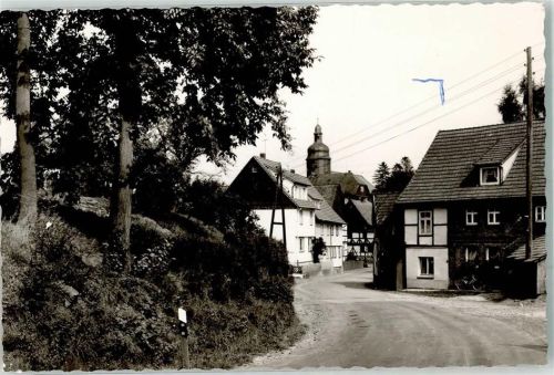 Hattorf mit St. Pankratius Kirche Foto Original aus Archiv eines Ansichtskartenverlages Ort handschriftlich Farbmarkierung im Bild