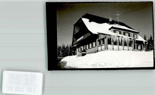Kniebis Gasthaus Hotel im Winter Foto Original aus Archiv eines Ansichtskartenverlags Ort handschriftlich