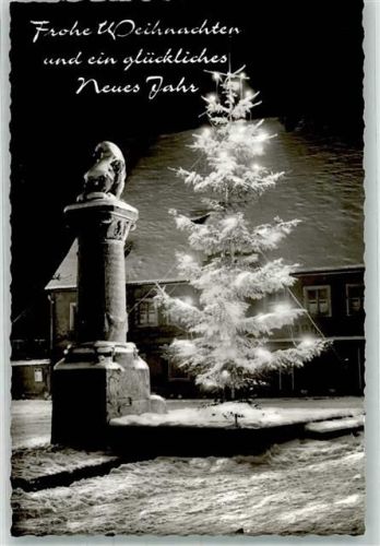 Berching Denkmal Weihnachten Neujahr Winter Ort handschriftlich Foto Original aus Archiv eines Ansichtskartenverlags