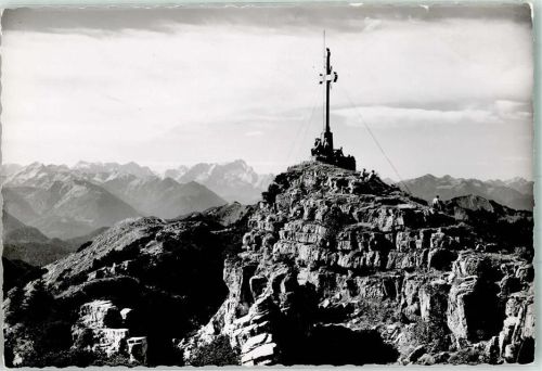 Tegernsee Foto Original aus Archiv eines Ansichtskartenverlags Wallberg Gipfelkreuz