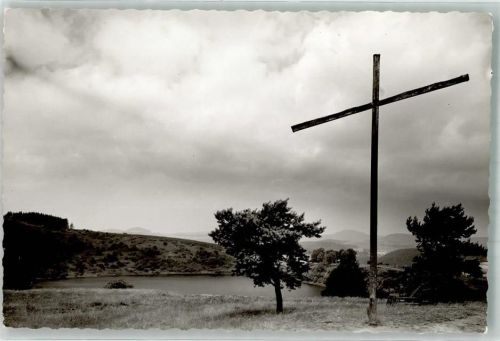 Daun Weinfelder Maar Kreuz Foto Original aus Archiv eines Ansichtskartenverlages