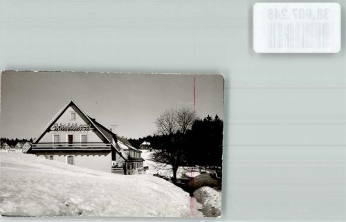 Kniebis Hotel Waldhorn im Winter Foto Original aus Archiv eines Ansichtskartenverlags Ort handschriftlich Farbstrich im Bild