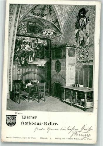 Wien 1900 Gasthaus Wiener Rathaus-keller