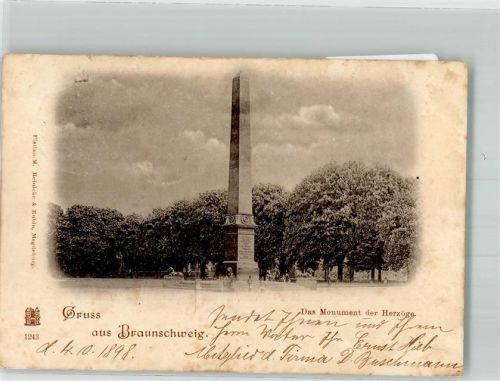 Braunschweig 1898 Denkmal Monument der Herzöge