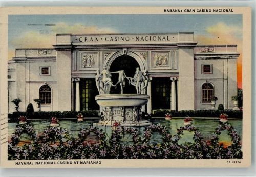 Havanna 1948 Denkmal Brunnen Gasthaus Gran Casino Ncional