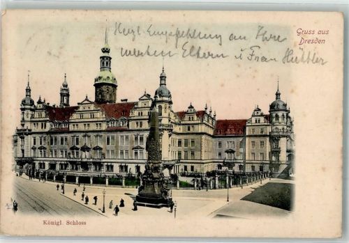 Dresden 1906 Schloss Denkmal