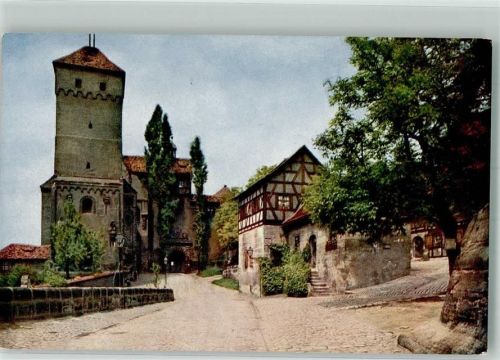 Nürnberg Hildenbrand Hans um 1910 - 25 Tiefer Brunnen u. Eingang z. Kgl. Burg F.Ph.G. 3311