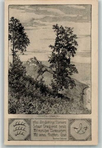 Urach 1921 Burg Schloss Hohenhurach
