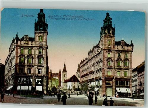 Budapest 1916 Schlangeplatz Erzh.Klotild Palais