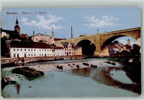 Bautzen 1937 Partie an der Spree Drucksache