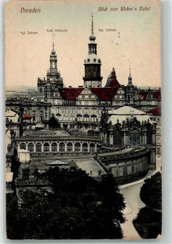 Dresden 1909 Zwinger Schloss Kath. Kirche