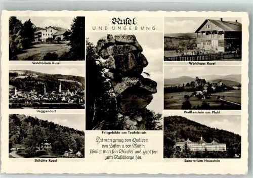 Rusel Sanatorium Rusel Felsengebilde am Teufelstisch Sanatorium Hausstein