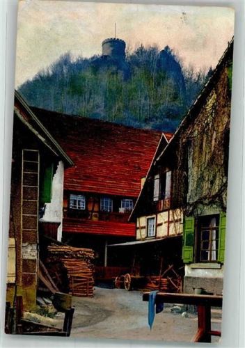 Hausach 1915 mit Burg Husen Photochromie Nenke & Ostermaier Serie 168 Nr. 2998