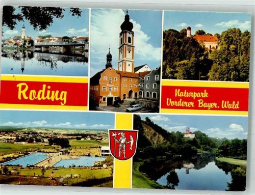Roding Fliegeraufnahme Schwimmbad Kirche