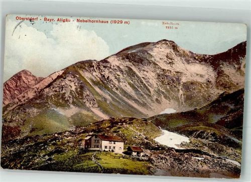 Nebelhorn Gipfelhütte Berghütte unterhalb des Gipfels Fotograf Rauch